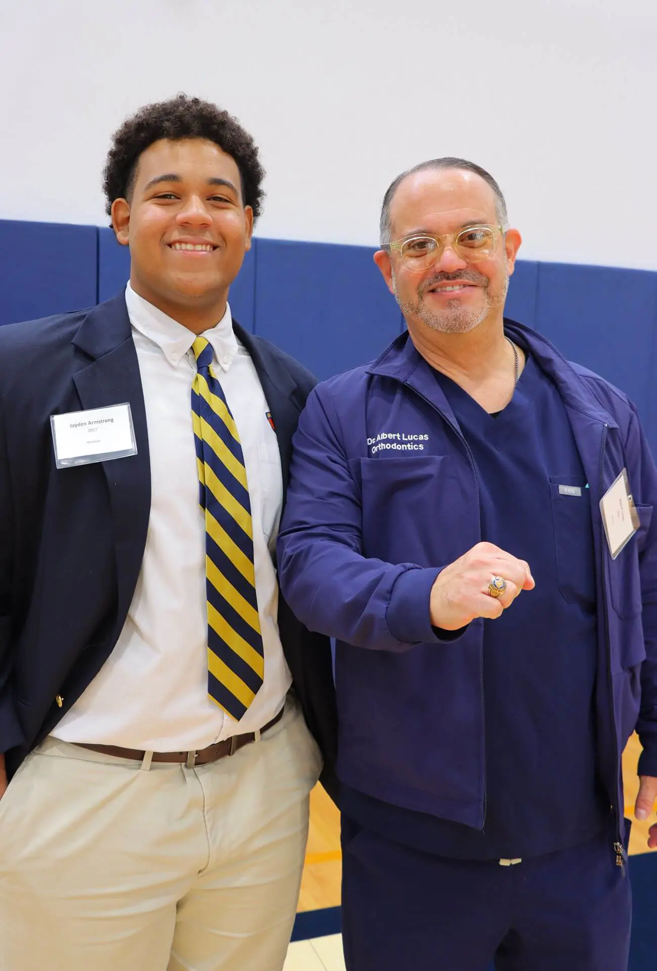 Belen Jesuit upperclassmen participate in the annual Beyond Belen Mentorship Program at The Estate Gym.
