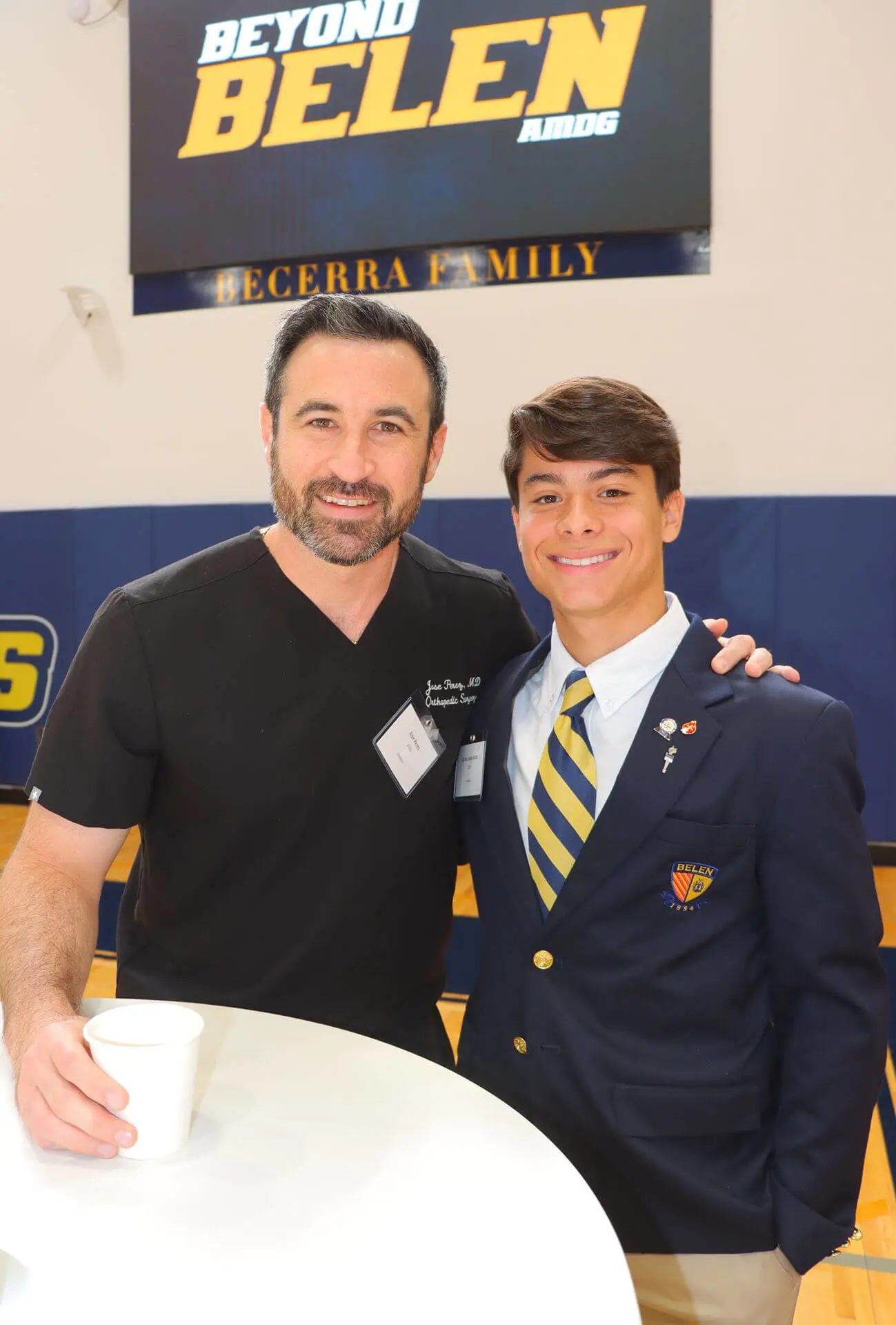 Belen Jesuit upperclassmen participate in the annual Beyond Belen Mentorship Program at The Estate Gym.