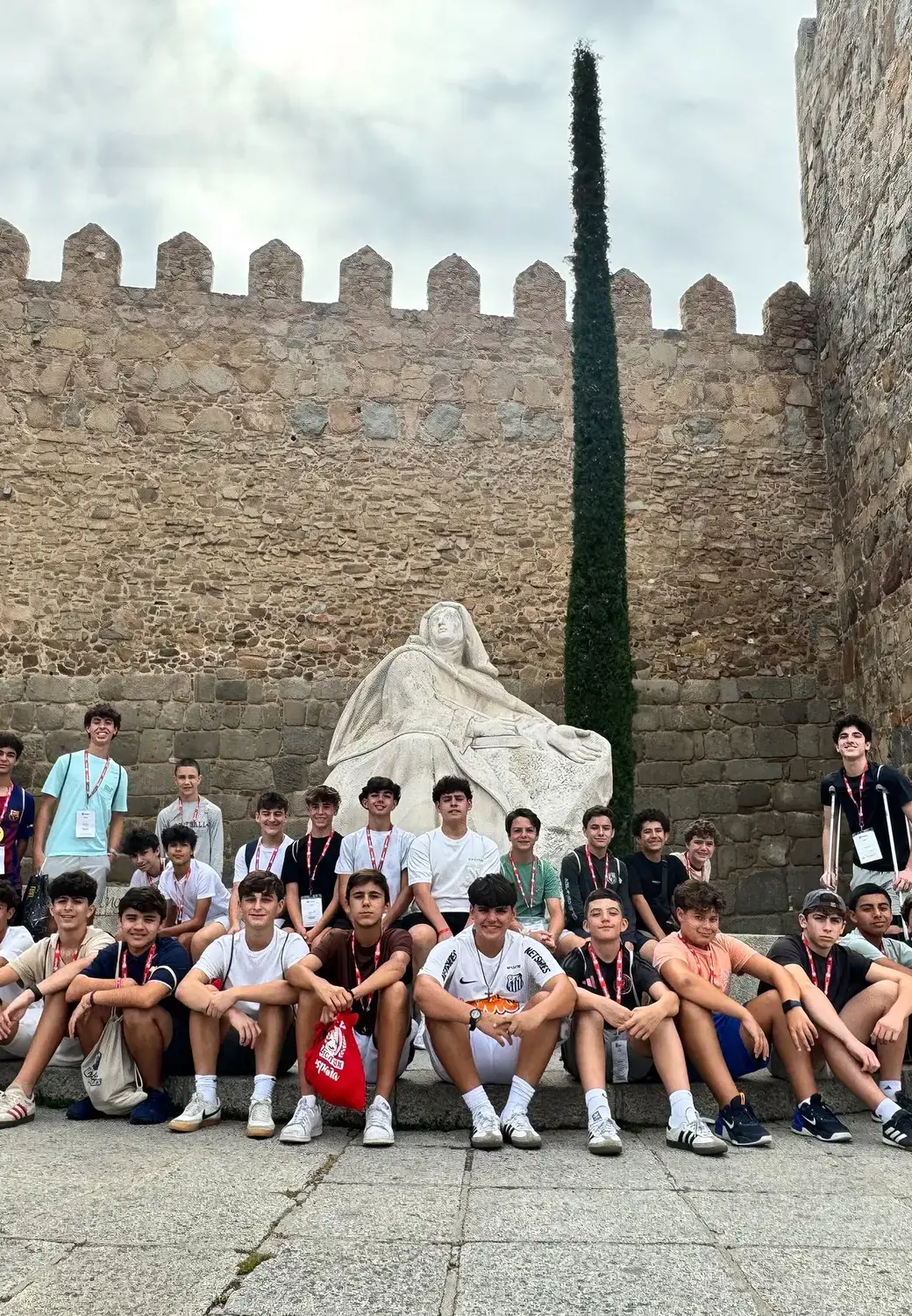 Belen Jesuit students on a school trip in Spain.