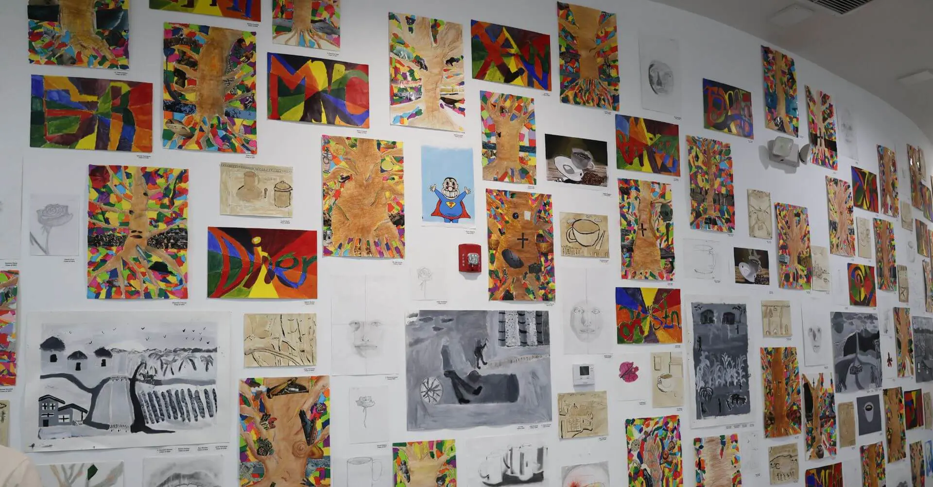 Artworks on display at the Saladrigas Art Gallery