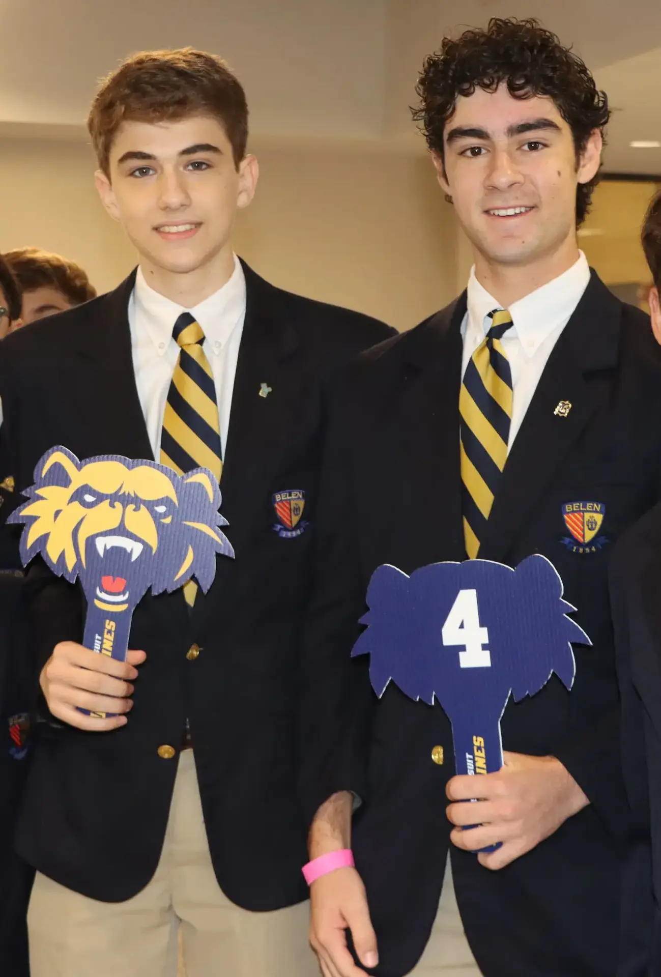 Students at open house