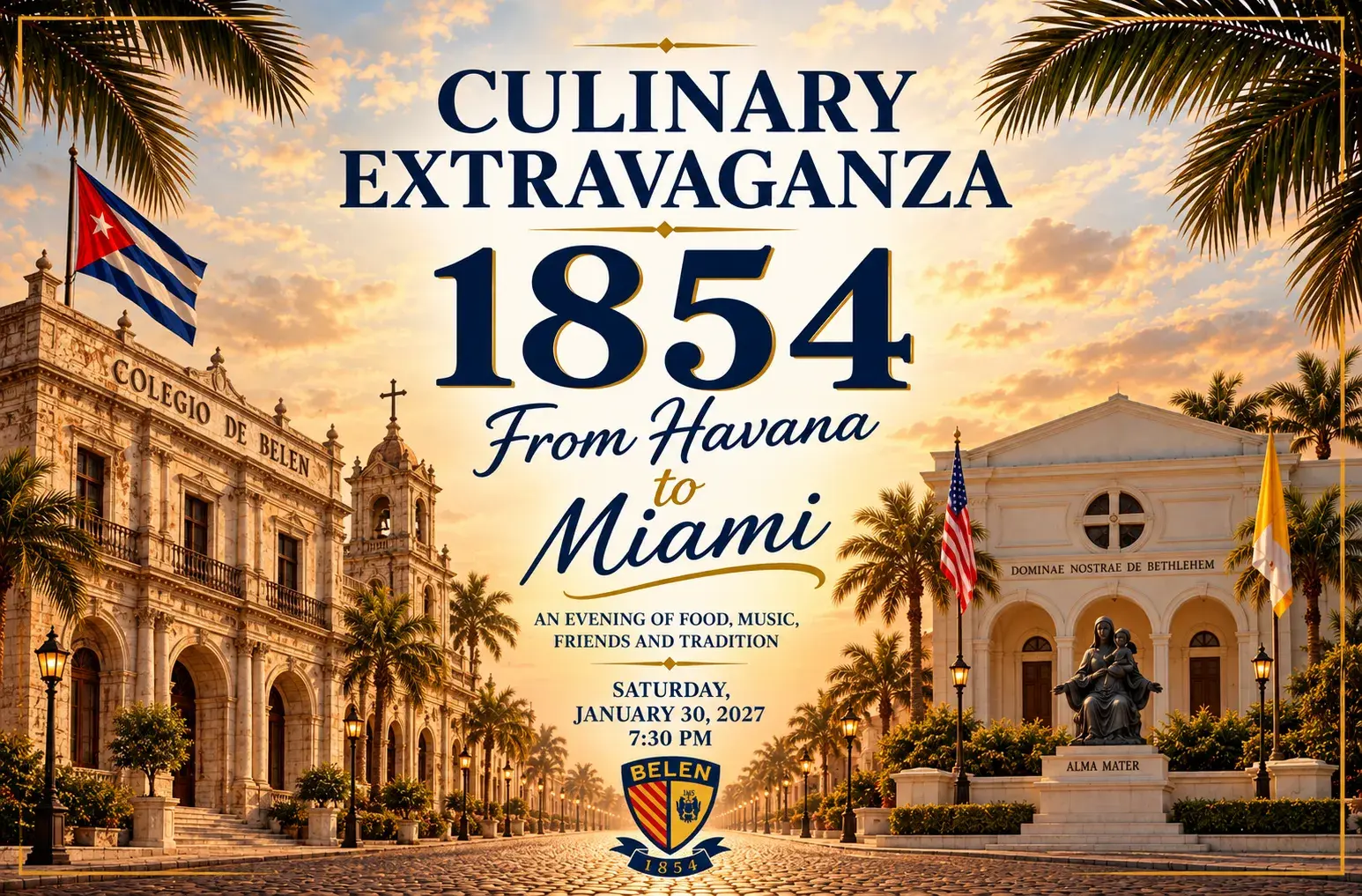 2027 Culinary Extravaganza event flyer for the Tombola Kickoff.