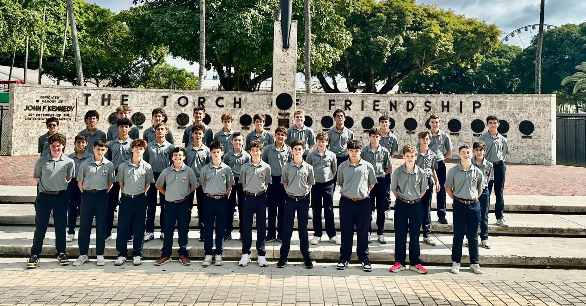 Belen Jesuit students on the Founding of a City trip.