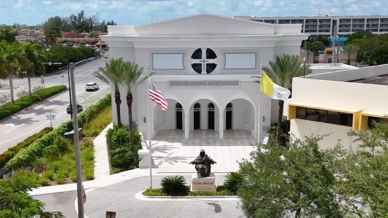 Aerial view of the Our Lady of Belen Chapel