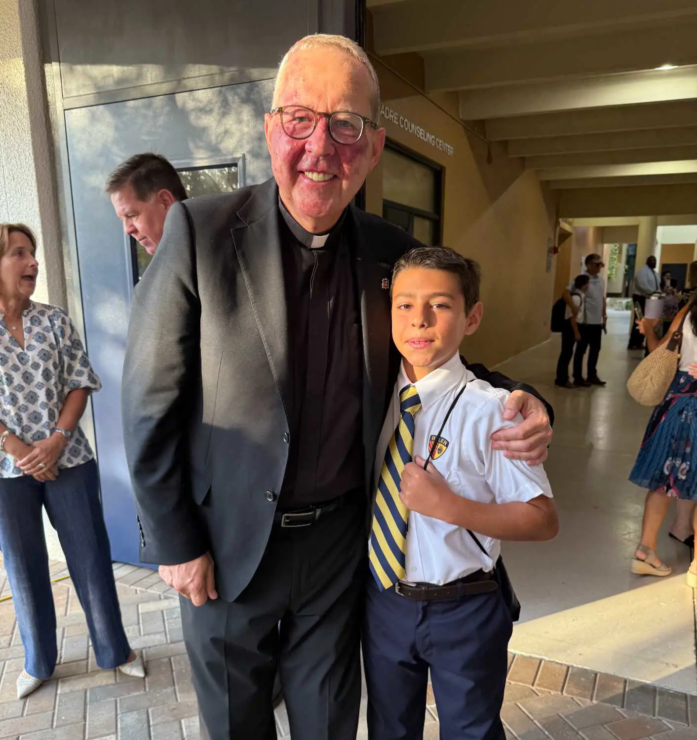 Mateo Mezerhane ‘32 with Belen Jesuit President