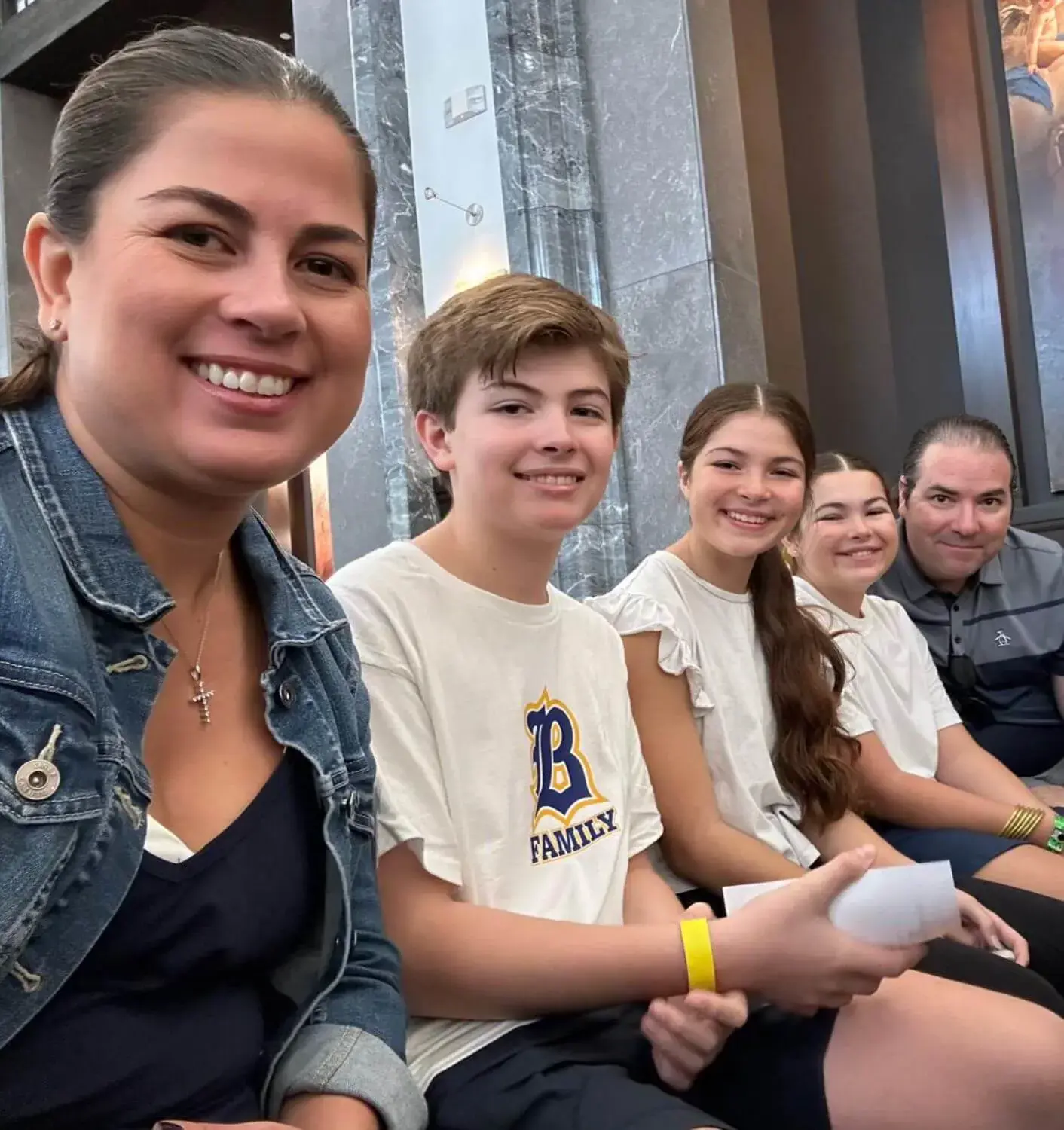Michelle Menendez and Family in the Our Lady of Belen Chapel