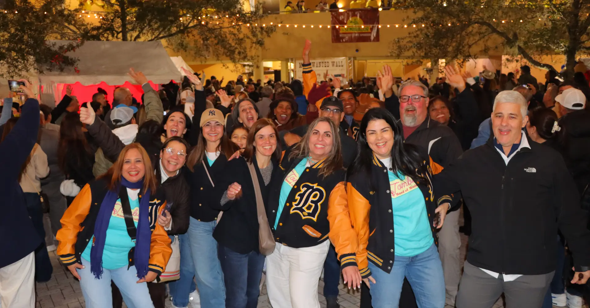 A wide shot of a filled Garrido Family Plaza during the 2026 Tombola Closing Ceremony.